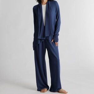 Quince French Terry Modal Cardigan and Wide Leg Pants